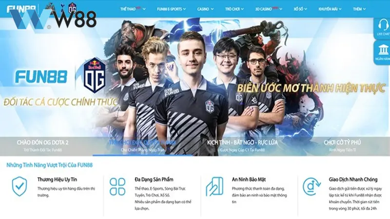 Fun88 nha cai esport dang cap