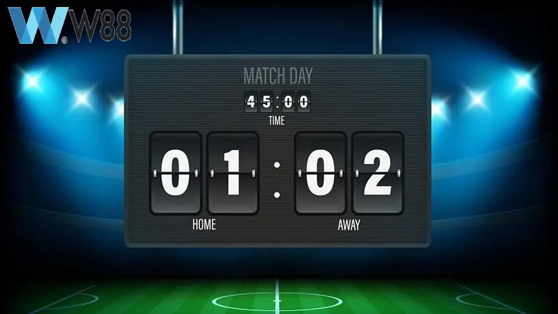 Minh họa ví dụ tỷ lệ thắng và thua cược kèo Score box cược chấp