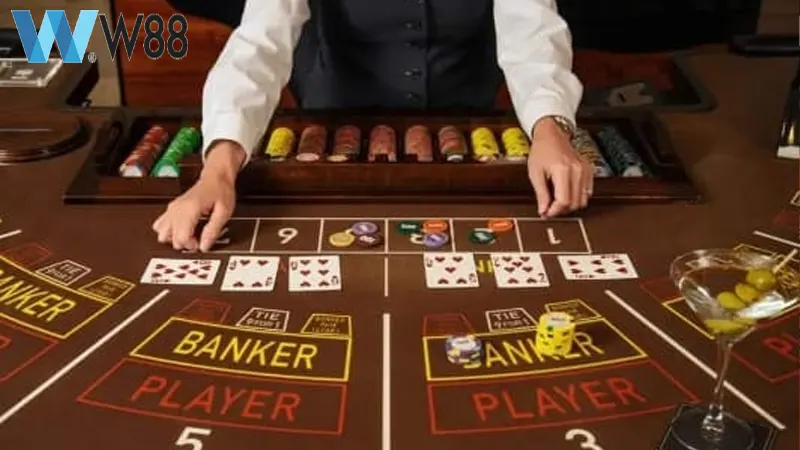 Quy tắc rút bài trong baccarat được thực hiện tự động dành quyền cho cả người chơi và người chia bài