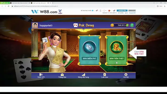 Luật chơi Pok Deng FB88 siêu dễ dành cho bet thủ