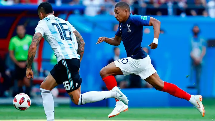 Kylian Mbappe – 38km/h