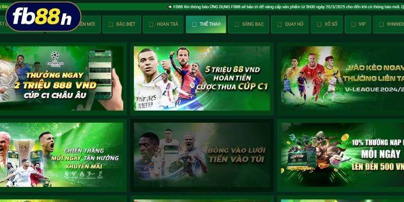 Cập nhật ưu đãi tại sảnh Thể thao để tham gia sớm
